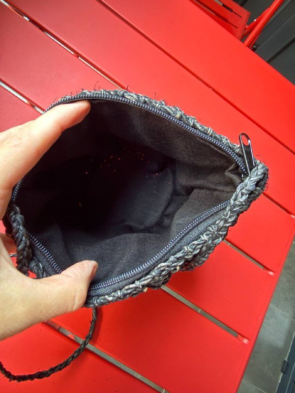 Плетеная сумка на длинном ремешке 20x20 см 2