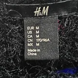 Чёрный пушистый кардиган H&M 4