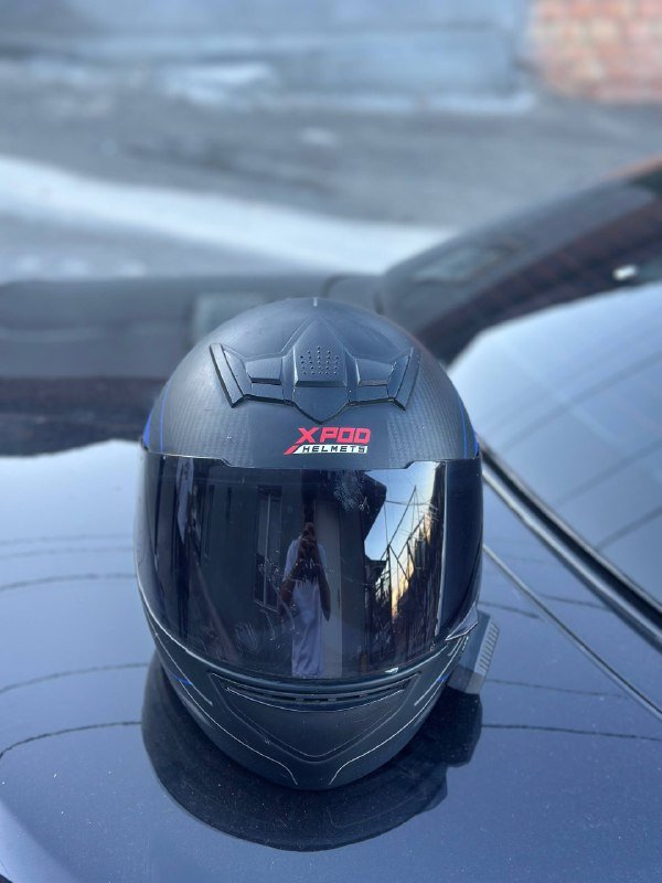 мото шлем Л размер с наушниками и микрофоном 4