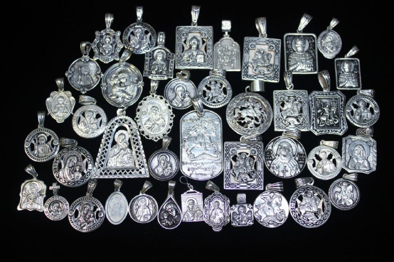 Серебряные Кресты и Лики Святых 925 пробы