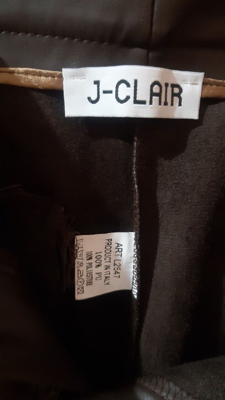 Штаны из кожзама J-Clair размер S цвет шоколад 3
