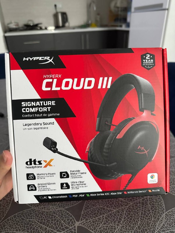 Игровые наушники Hyperx Cloud3 с микрофоном