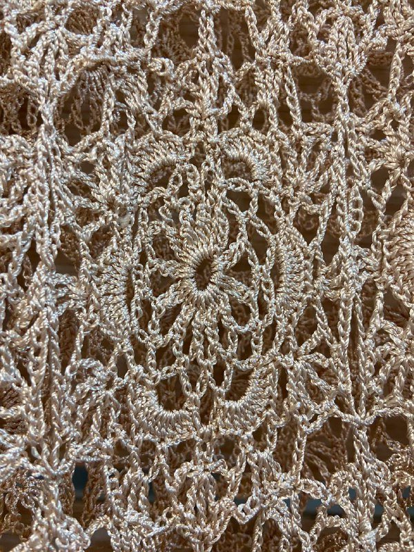 Блузка шелк Zara, удлиненная зеленая, вязаная крючком, костюм Darkwin 6