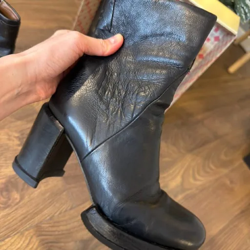 Leather boots