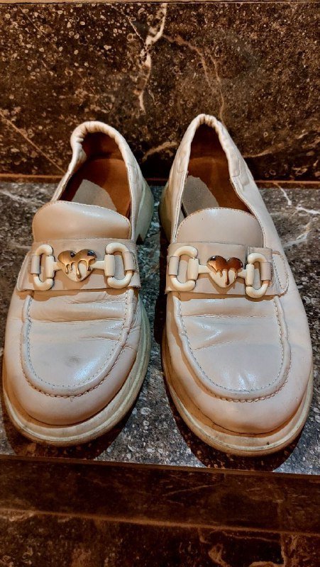 Женские мокасины 39 размер бежевые натуральная кожа