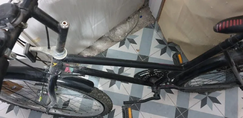 Немецкий велосипед Shimano, перекрашен в черный 1