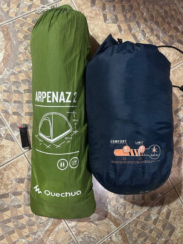 Палатка Quencha ARPENAZ 2, Спальник Quencha теплый