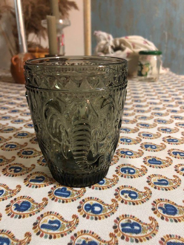 Миска с орнаментом, стакан со слонами 3
