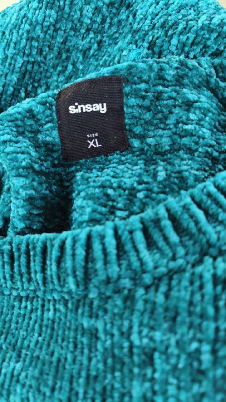 Велюровый свитер Sinsay размер XL укороченный 2