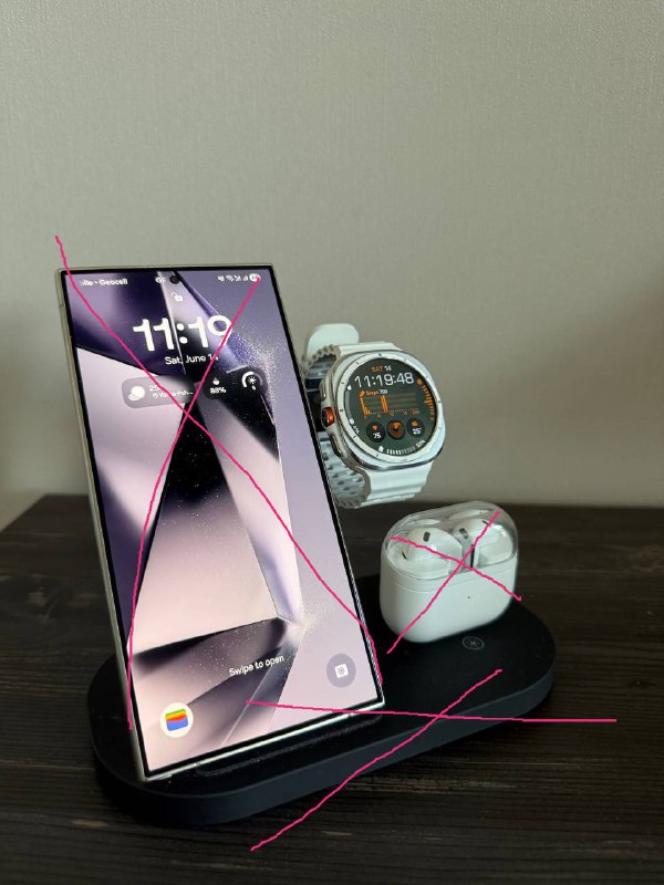 Samsung Watch Ultra, зарядка, ремешки