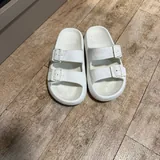 Crocs шлепанцы, белые шлепанцы 6