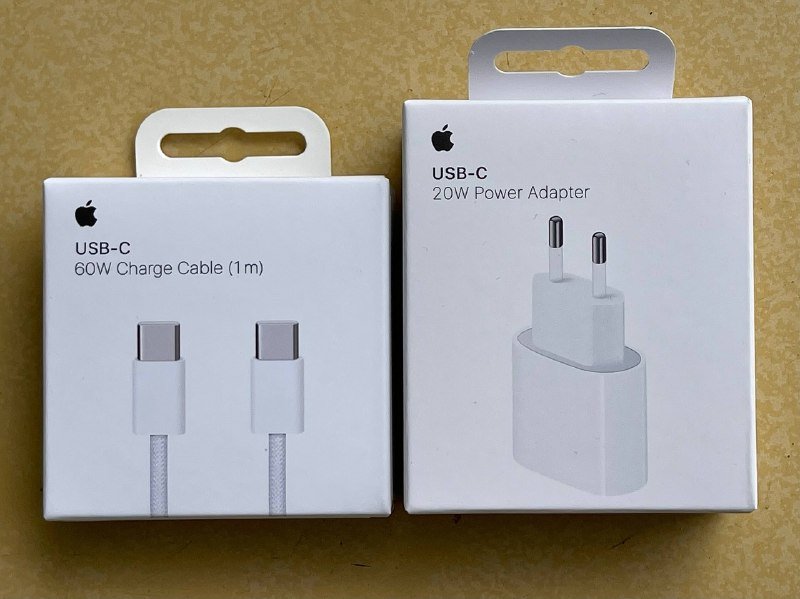 Адаптер 20W, USB-C кабель