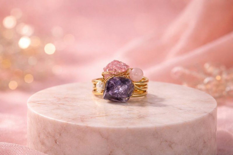 Natural stone rings 4