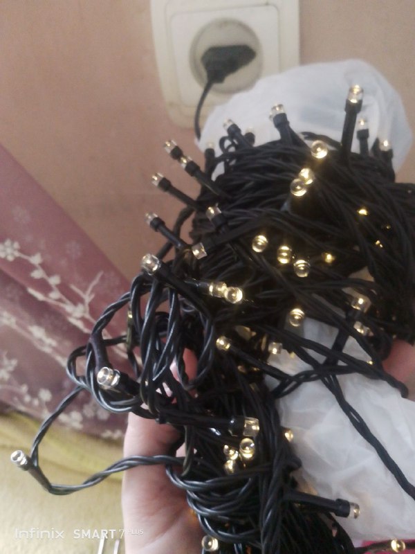 Гирлянды, теплый свет, бутылочки, сердечки 2