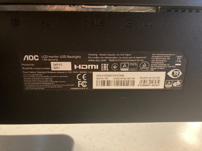 Монитор AOC 241EQ 24" IPS Full HD 2