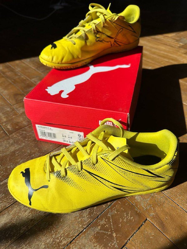 Жёлтые бутсы Puma размер 38,5 2