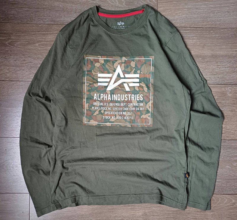Alpha Industries длинный рукав футболка размер M 1