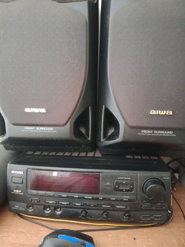 мощные колонки с усилителем от музыкального центра AIWA 1994 3