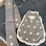 Кроватка 60x90, бортики, спальный мешок, матрас, простыни 3
