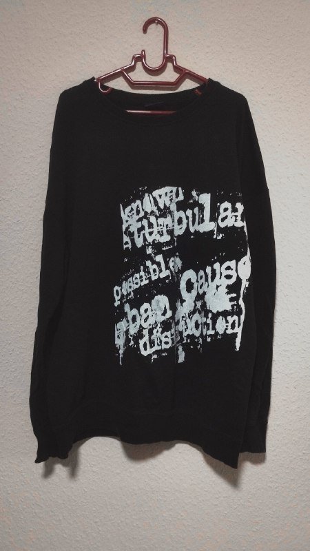 Свитшот мужской с граффити принтом темно-синий L 2