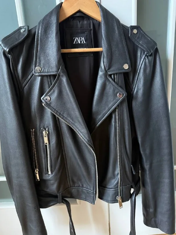 Кожаная куртка Zara 1