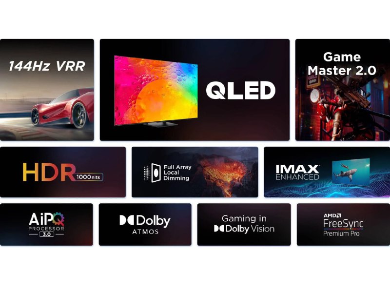 Телевизор TCL 55C745 55" 4К QLED Gaming TV 5