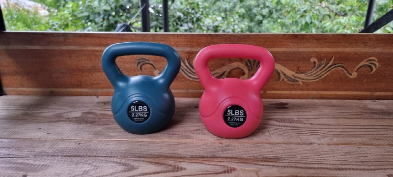Гири 5 lbs 2.27 кг, синяя и красная