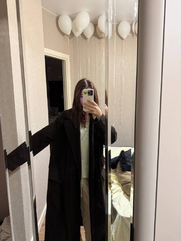 черная шуба befree S, пальто zara XS оверсайз темно коричневое 2