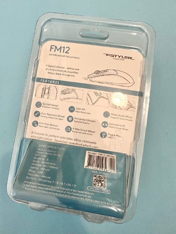 Игровая компьютерная мышь A4Tech Fstyler FM12 проводная USB 2