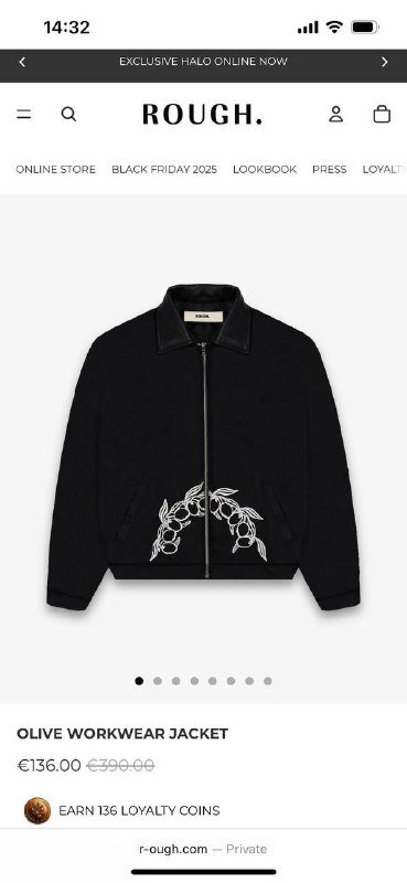 Мужская куртка Rough, Зипка Хром Хартс