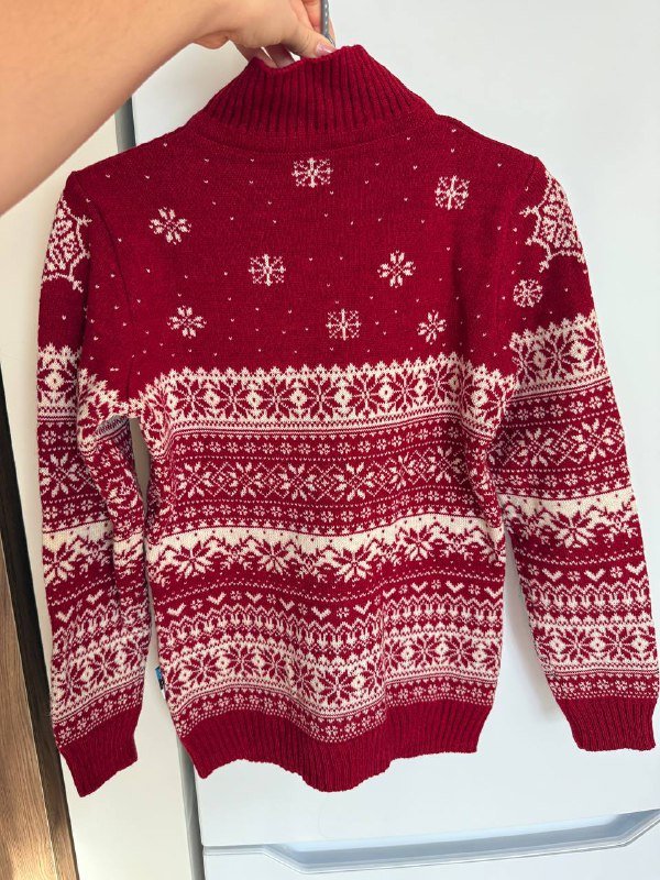 зимний тёплый свитер из натуральной шерсти размер S 2