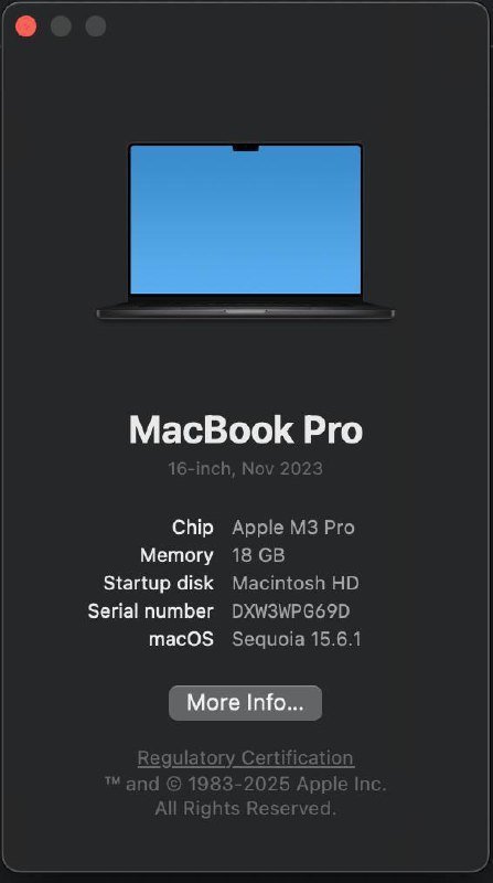 Apple MacBook Pro 16-inch 2023, 18GB, 512GB, Space Black