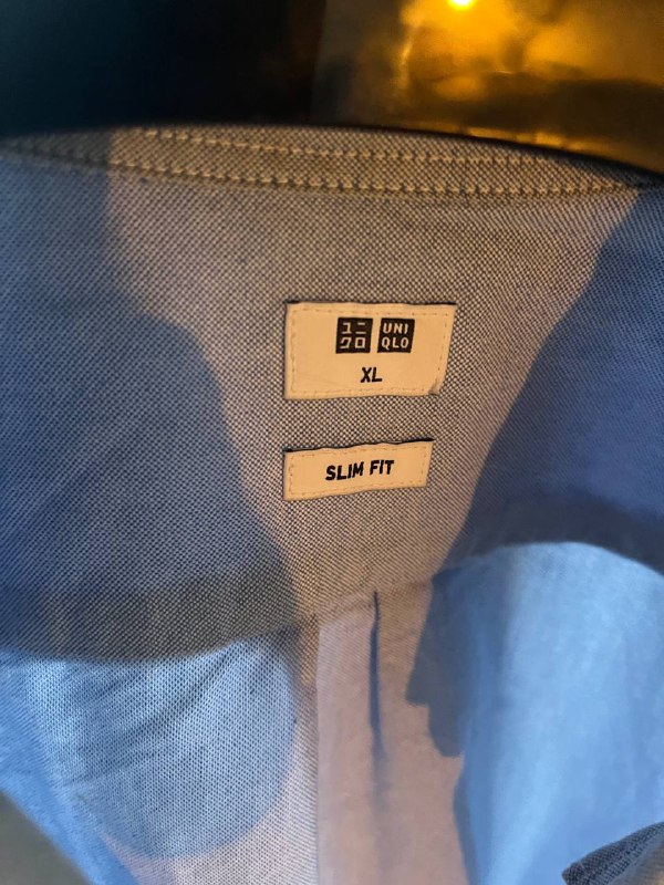 Uniqlo Oxford Shirt Slim Fit XL голубой мужская рубашка 2