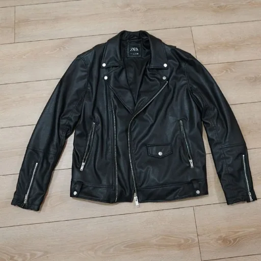 Мужская кожаная куртка Zara
