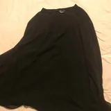 Jeans, top, long black skirt 3