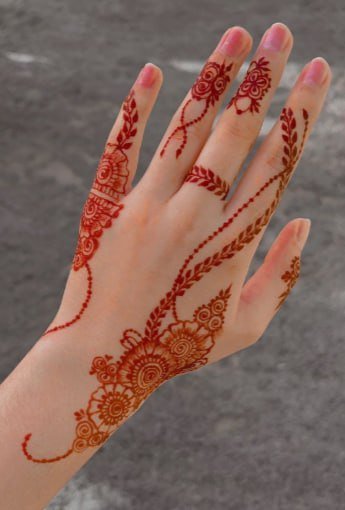 Хна для мехенди чёрная, бордово-коричневая, цветная хна 5