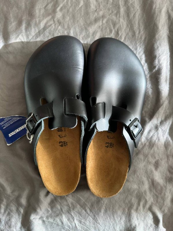 Birkenstock Boston мужские тапочки черные новые EU43