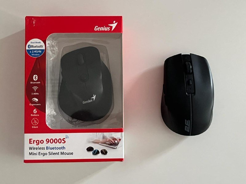 Мышка Genius Ergo 9000S для подключения к трем устройствам 7