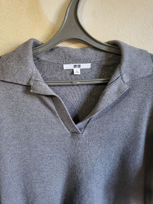 Кофта Юникло XS оверсайз укороченная 100% хлопок 2