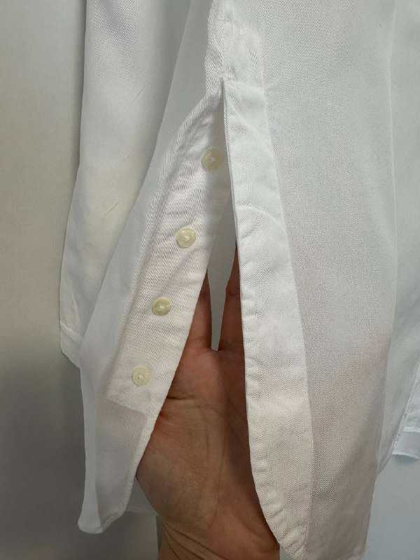 Белая удлиненная рубашка Massimo Dutti размер L 2