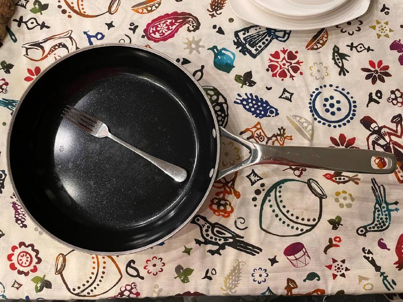 Посуды и кухонные принадлежности: чайник, кружки, тарелки, сковорода и емкости 9