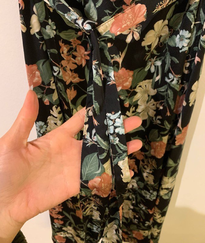 Платье в цветочек с поясом Zolla размер S миди 2