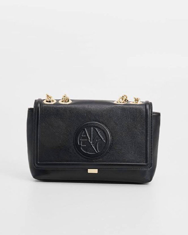Черная сумка с цепочкой Armani Exchange