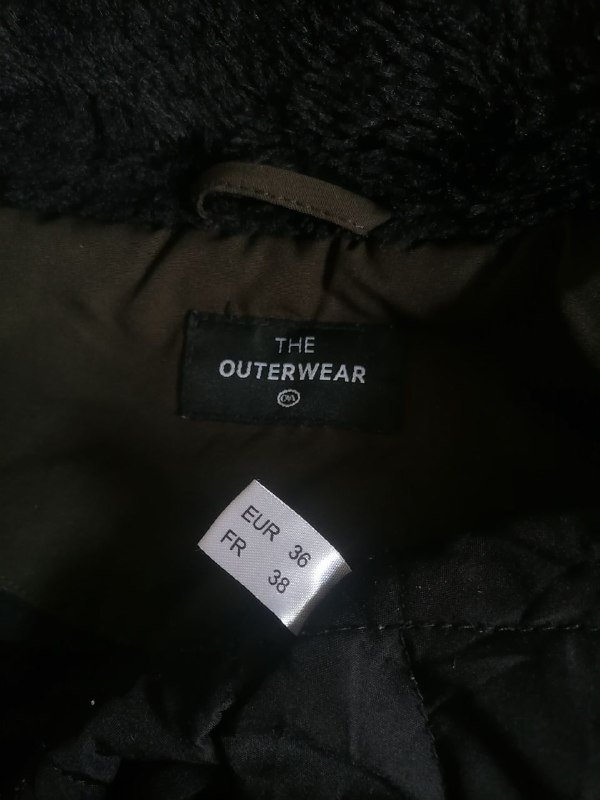 Куртка парка тёмный хаки размер S 7