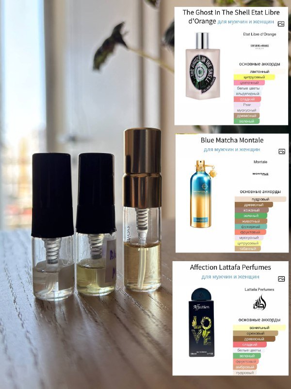 Отливанты духов Amore Caffè Mancera, Serge Lutens, Attar Collection, ELDO, Montale, Lattafa 2