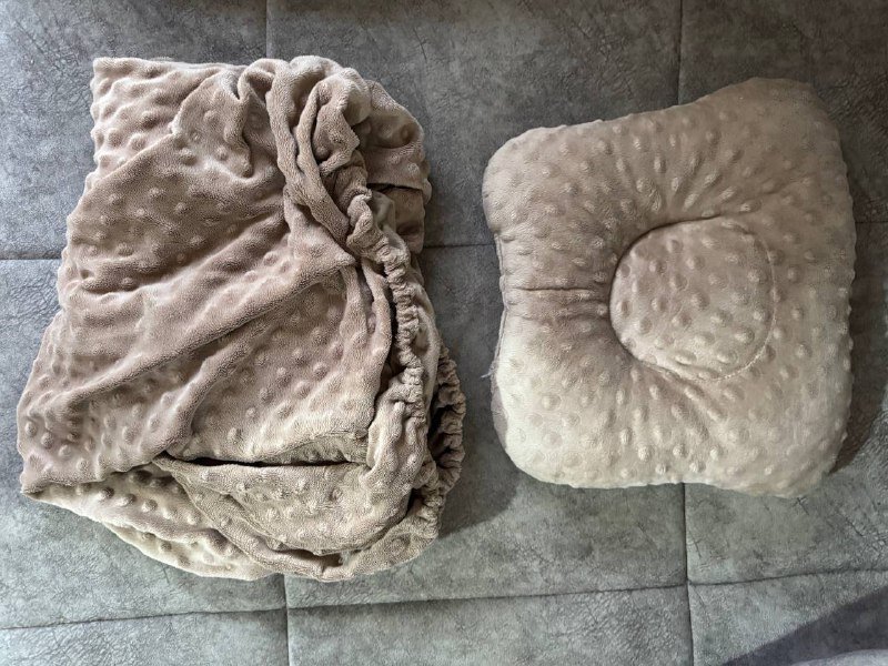 Набор чехол и подушка для кушетки или дивана капучино