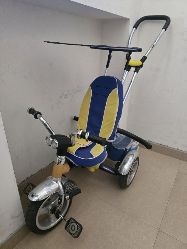 Детский велосипед-коляска 2