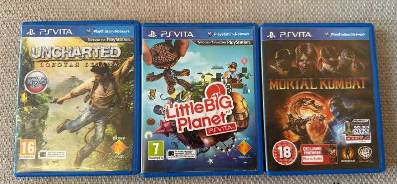 Игры PSVita Uncharted, LittleBigPlanet, Mortal Kombat