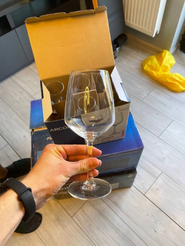 Стеклянные бокалы 5 шт