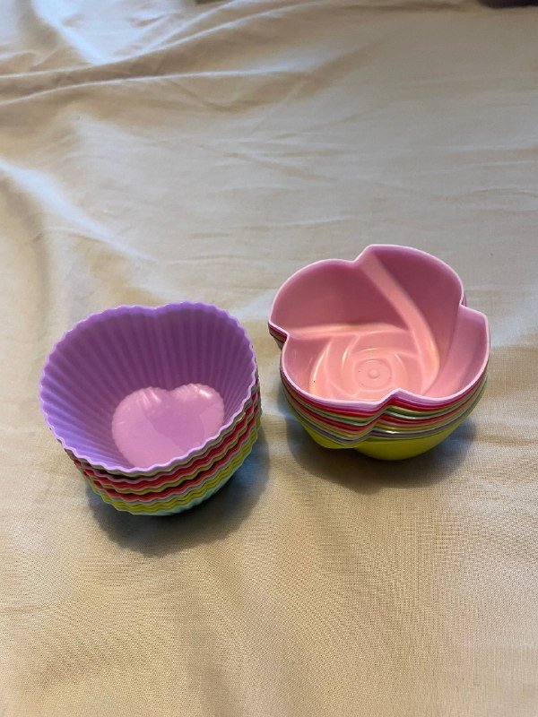 Формочки силиконовые для выпечки и желе по 12 шт